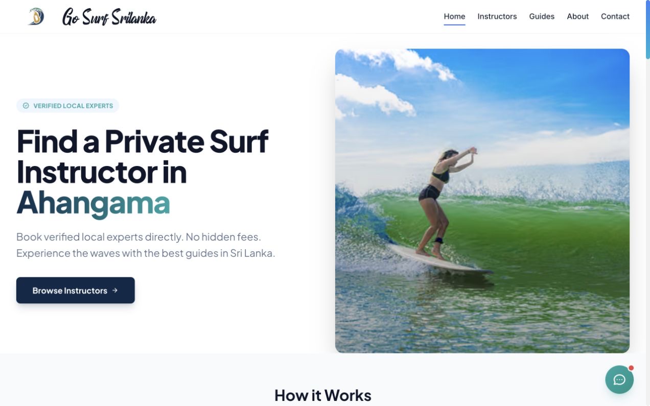 GoSurf Sri Lanka public website preview