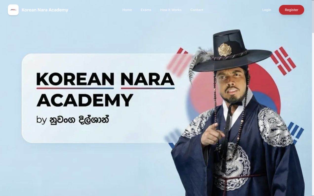Korean Nara Academy public website preview